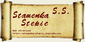Stamenka Stepić vizit kartica